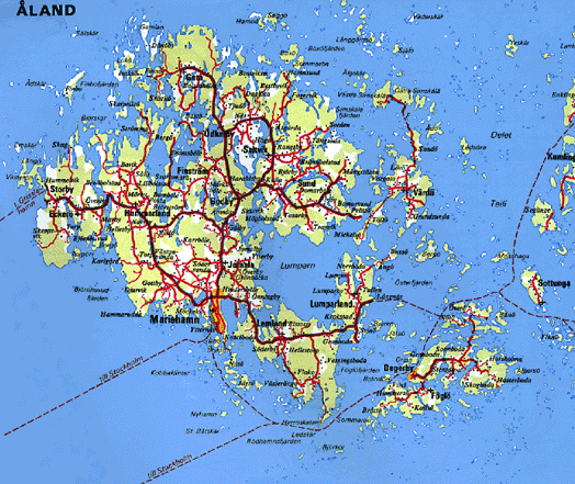 Ålandskarta / Map of The Åland Islands